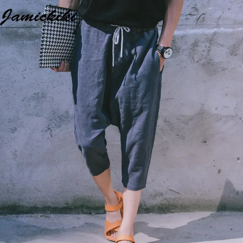 Jamickiki Brand 2016 High Streetwear Mens Baggy Low Crotch Shorts Hip