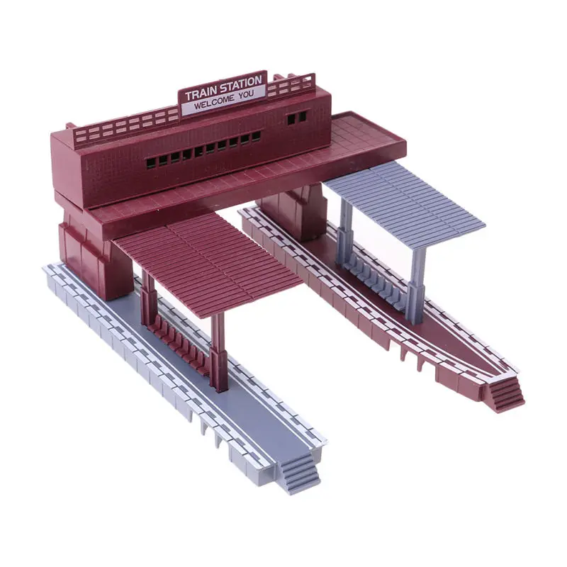 

1 Pc Train Station Model 19.5*16*3cm Plastic Scale Building 1:87 Gauge Railway