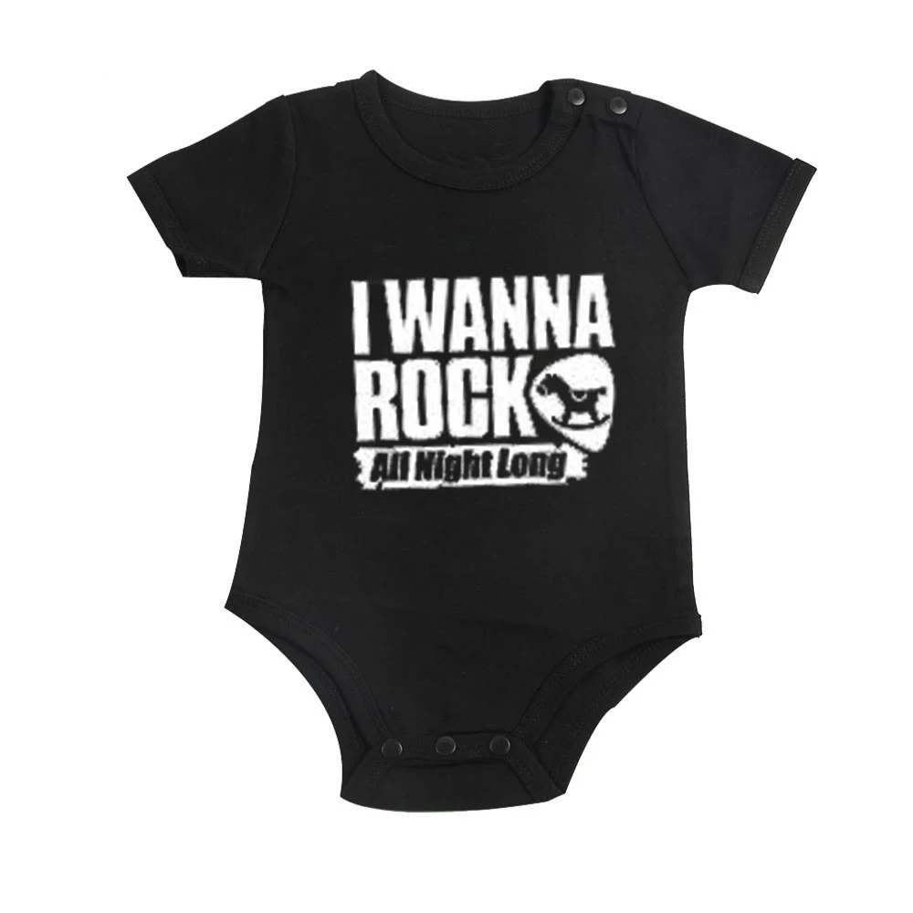 Culbutomind I Wanna Rock Черный Забавный Детский боди Одежда для новорожденных мальчиков и девочек подарок для душа для От 0 до 12 месяцев