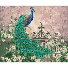 YIKEE декоративная картина маслом по номерам, краска по номерам наборы павлин