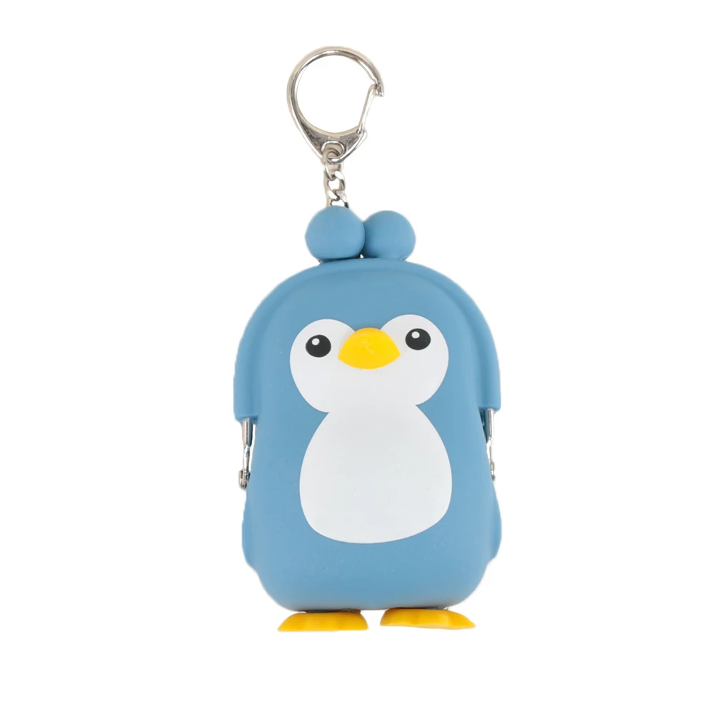 Silicone Penguin Cartoon Purse Keys Coin Bag For Kids Gift 3D Wallet Cute 