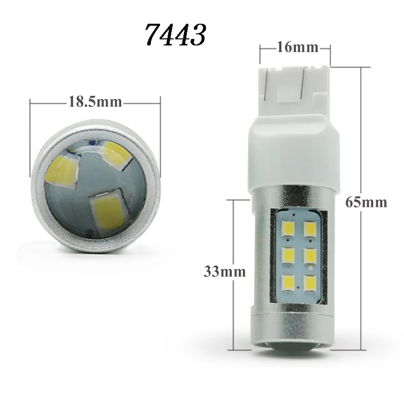 2 шт. супер яркие светодиодные лампы W21W T20 7440 7443 w21 / 5 w|lens led|turn signal lensturn led bulb |