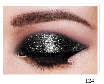 012 Shining Black PUDAIER 18 цветов Galaxy сияющий блеск Тени для век алмазные жемчужные жидкие тени для век водонепроницаемые Мерцающие Металлические Звездные глаза макияж - Цвет: 012 Shining Black
