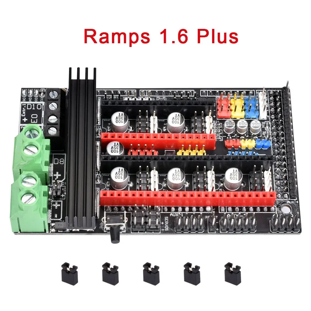 Ramps 1,6 Plus Обновление Ramps 1,6 1,5 1,4 поддержка материнской платы A4988 DRV8825 TMC2208 TMC2130 драйвер Reprap для деталей 3d принтера