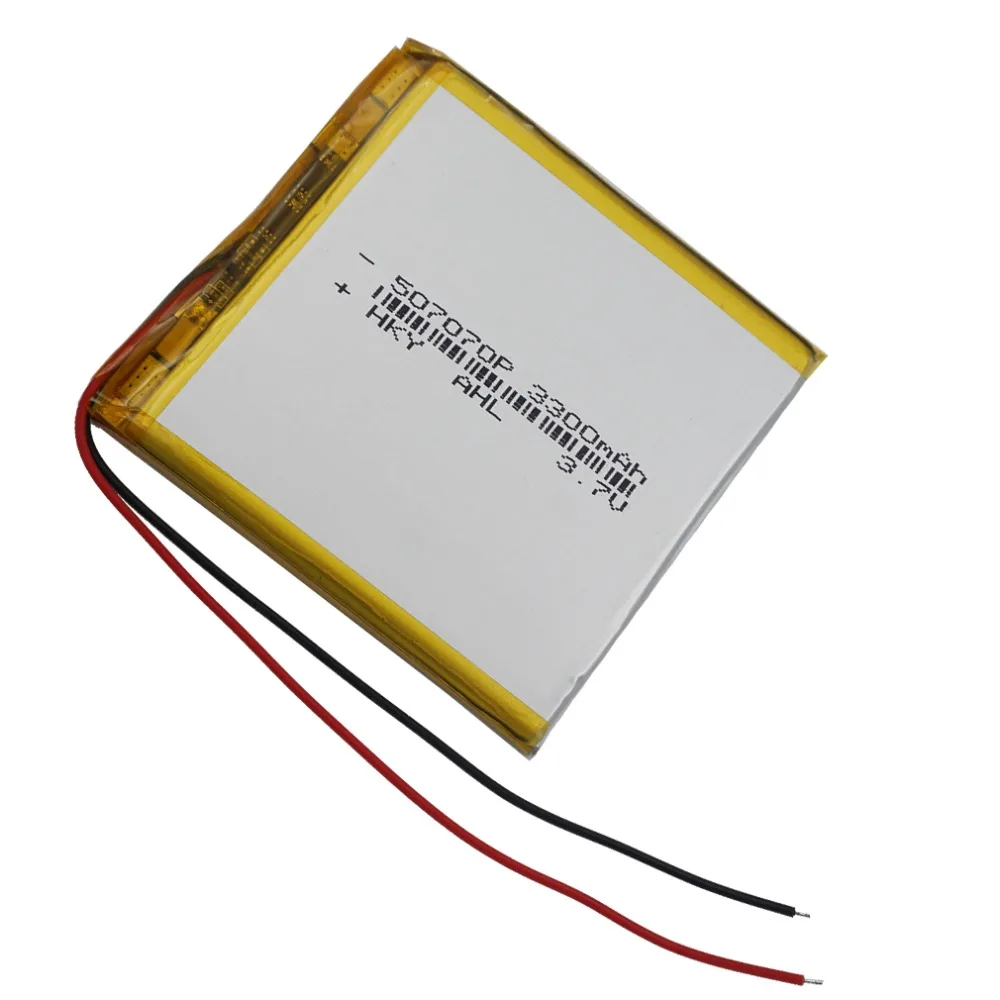 

XINJ 3.7V 3300 mAh Lithium Polymer LiPo Battery cell 507070 For GPS PSP E-book PAD MID Power bank Music player Phone Tablet PC