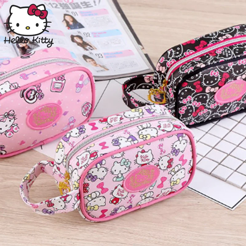 Сумка Hello Kitty для женщин косметичка девушек мультяшная сумка коробка мытья