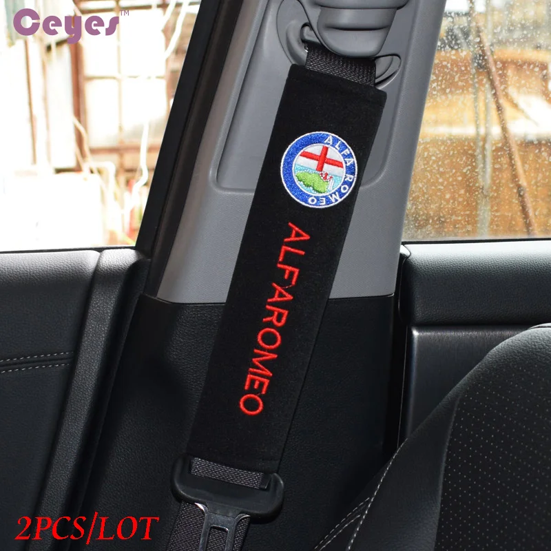 

Car Seat Belt Cover Auto Car-Styling Pure Cotton Case For Alfa Romeo 159 147 156 Giulietta 147 159 Mito Accessories Car Styling
