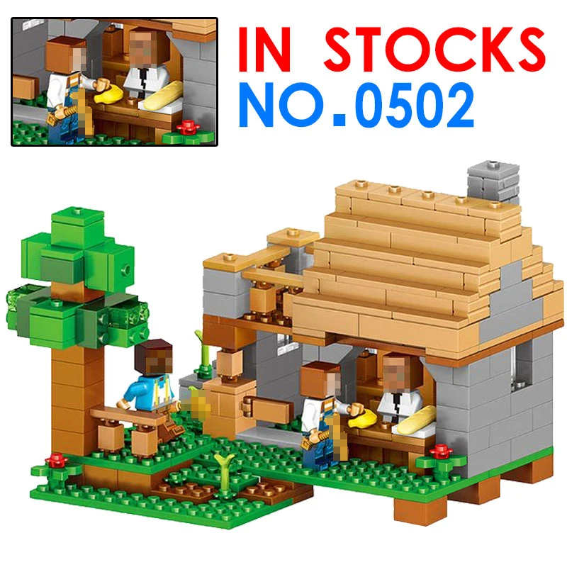 Legoings Minecrafte My World Shop Supermarket House Series Qunlong 0502 309pcs Building Blocks Competable Legoing City kids Toys