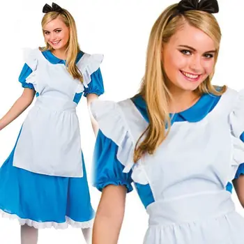 

ADULT LADIES ALICE IN WONDERLAND STORYBOOK CHARACTER FANCY DRESS COSTUME COSPLAY