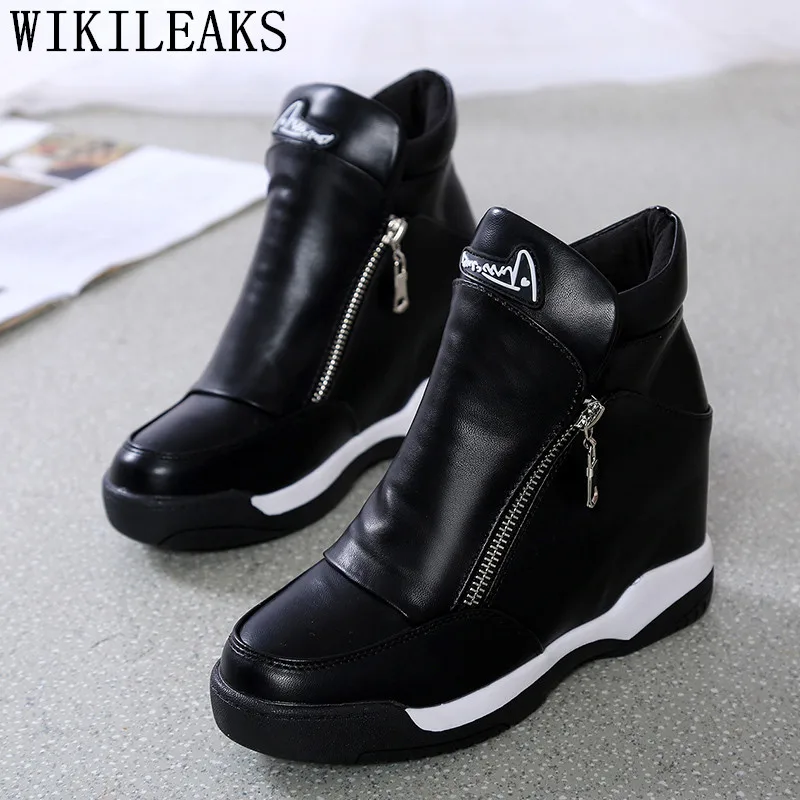 Achat Hauteur croissante femmes chaussures plate forme sneakers tenis feminino plat noir chaussures femme zapatillas mujer casual sapato feminino