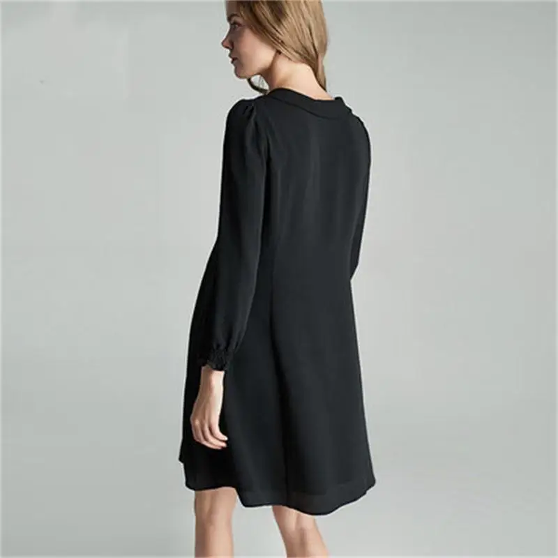 Maternity wear high waist slim pregnant women dress doll collar A word skirt long sleeve OL pregnant women wear Maternity wear high waist slim pregnant women dress doll collar A word skirt long sleeve OL pregnant women wear