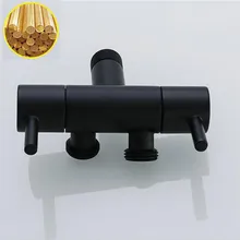 G1/2*1/2 черный латунь Стиральная робот-пылесос смеситель для бассейна один в два три цепочки угловой вентиль многофункциональная водозапорный кран