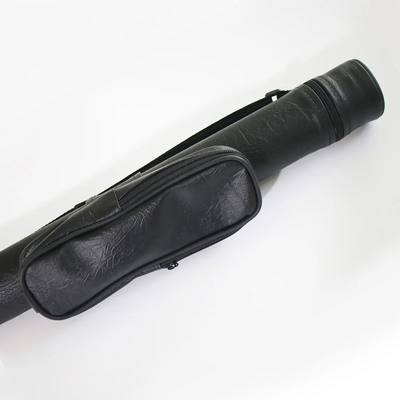 

PU Leather 1/2 Cue Case, Black Color Cue Bag for 1/2 Pool Cue Sticks