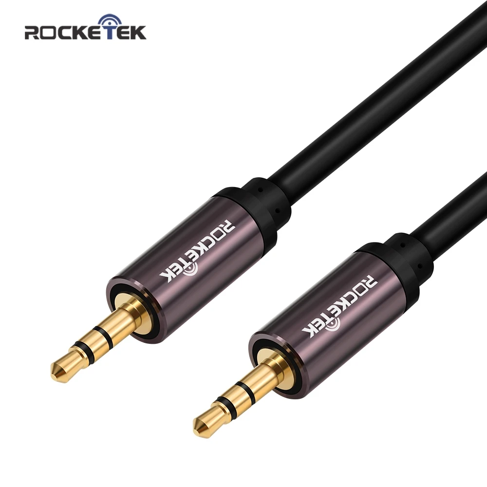 

Rocketek 3.5mm Jack Aux Cable for Car Gold Plated Audio Cable jack 3.5 male male speaker cable for Car Headphone Speaker iphone