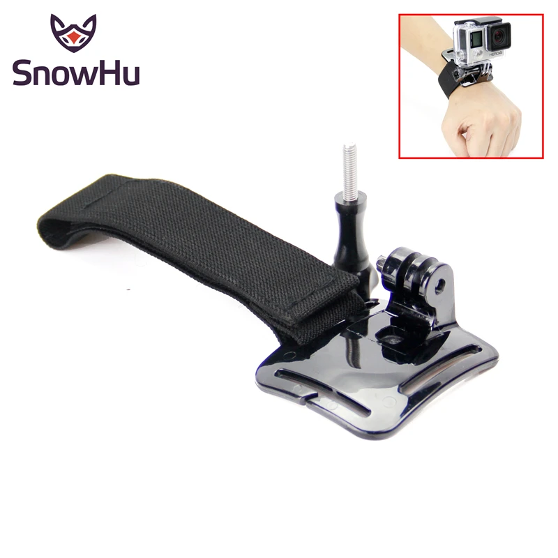 Аксессуары SnowHu для GoPro Черный Эластичный регулируемый ремешок на запястье Go Pro Hero