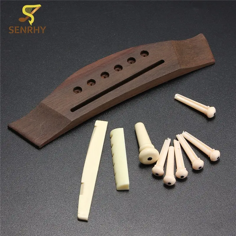 Generic 5 sets of 10 pcs Classical Guitar Nuts Saddles Plastic Ivory