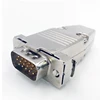 DB15 VGA 3 row Metal connector D Sub plug gold plated brass contactor 15 pin hole port socket female Male adapter ► Photo 2/5