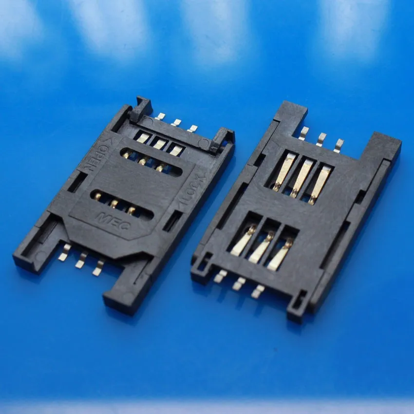 

cltgxdd 10pcs/lot SIM Card holder 6P SMT TF Memory Card Socket / Slot / Seats/ Holder for phone,