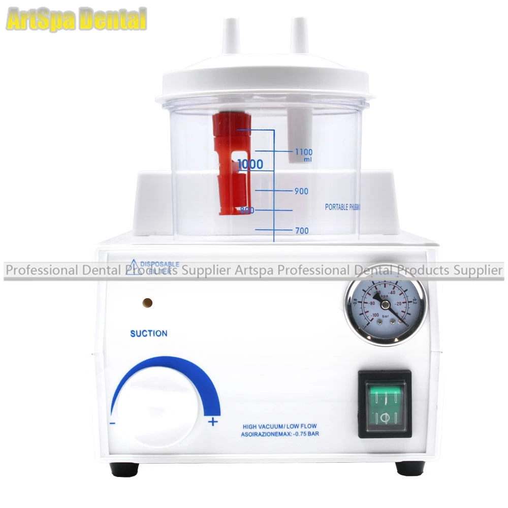  Portable Dental Medical Emergency Vacuum Phlegm Suction Unit Electric Dental Equipment