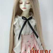 JD016 MSD пробор линия длинный кудрявый парик Размер 7-8 дюймов BJD кукольные парики синтетический мохер 1/4 кукольный парик