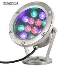 3 Вт 6 Вт 9 Вт 12 Вт 18 Вт 24 Вт IP67 Светодиодный подводный светильник Теплый Холодный белый красный зеленый синий RGB светодиодный светильник красочный водный светодиодный светильник для бассейна AC12V