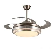 Ретро пульт дистанционного управления потолочный вентилятор светодиодный Интеллектуальный преобразователь частоты тихий Невидимый вентилятор для домашнего медного двигателя