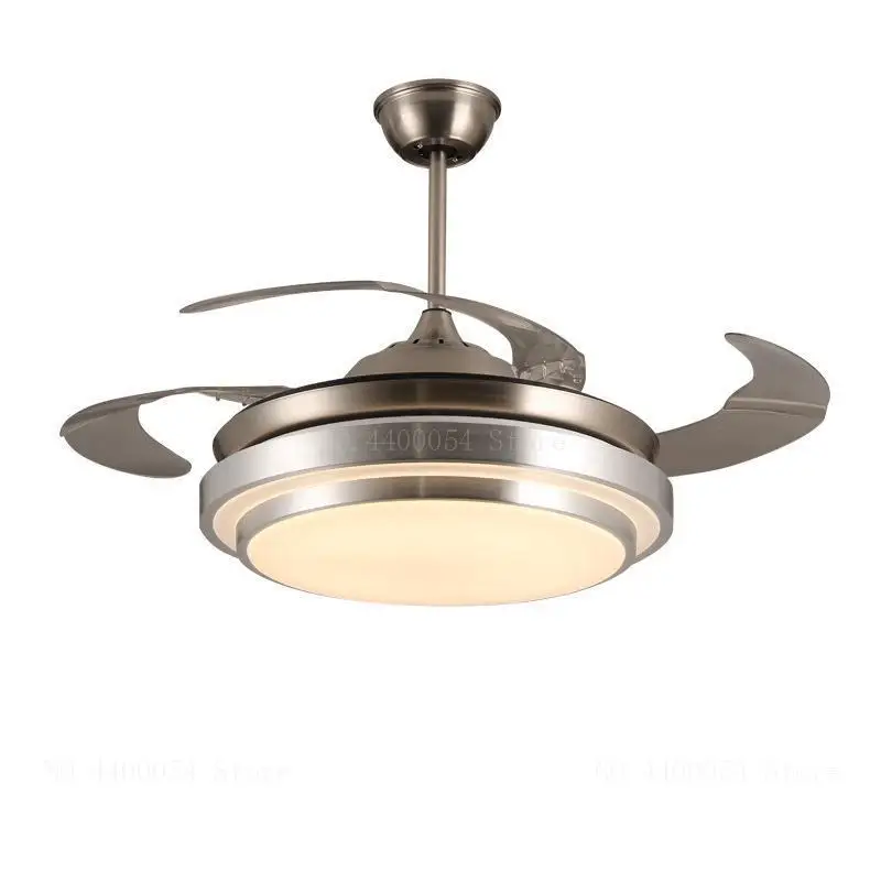 

Retro Remote Control light ceiling fan LED intelligent frequency conversion silent invisible fan for home Copper motor