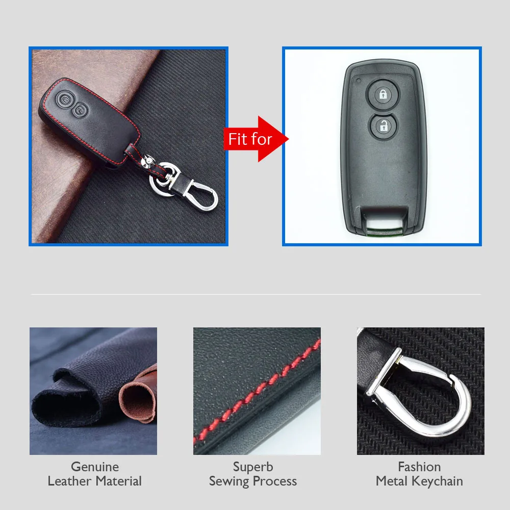 2 Suzuki SX4 2007-2012 Vitara Swifts leather car key case cover