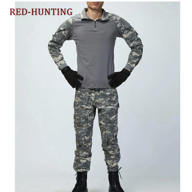 

Combat Gen3 Tactical Uniform Men Military Shirt and Pants with Knee Elbow Pads For Airsoft Paintball BDU Camouflage Apparel