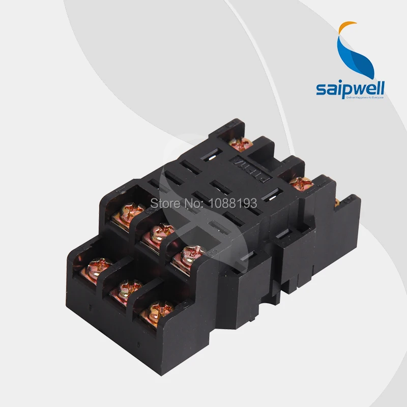 

(Lot 10pcs) PTF 12A 300V 3 Pin Relay Socket Base/Relay Socket PF11A