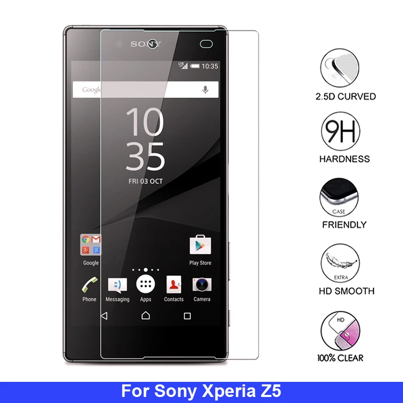 2 шт. закаленное стекло для Sony Xperia Z5 E6603 E6633 E6653 E6683 Dual Z 5 Защита экрана 9H Передняя