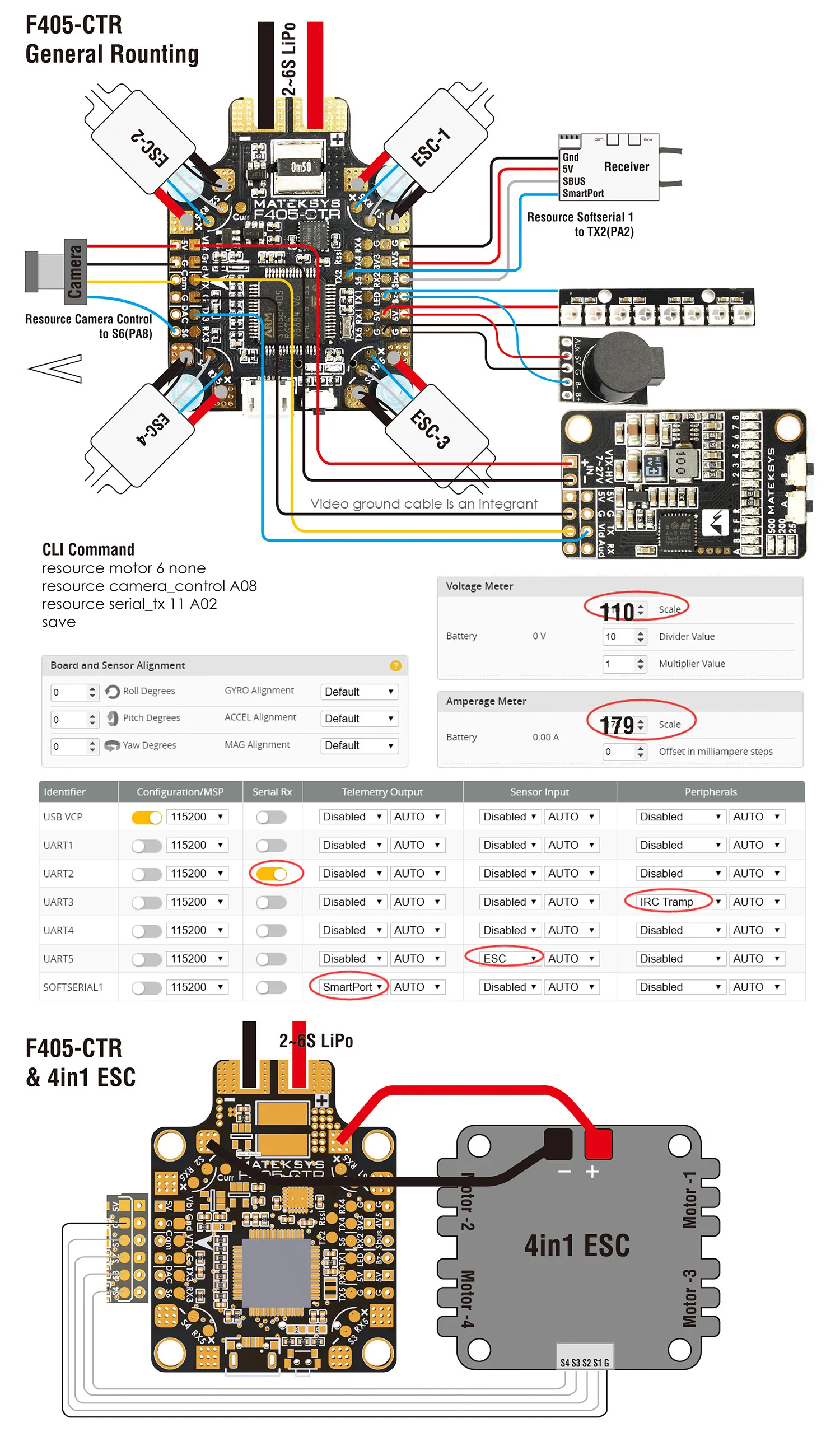 Matek MATEKSYS F405-CTR F405 AIO BFOSD STM32F405 Контроллер полета встроенный PDB 5 V/2A BEC слот для sd-карты BMP280 для F4 RC Дрон