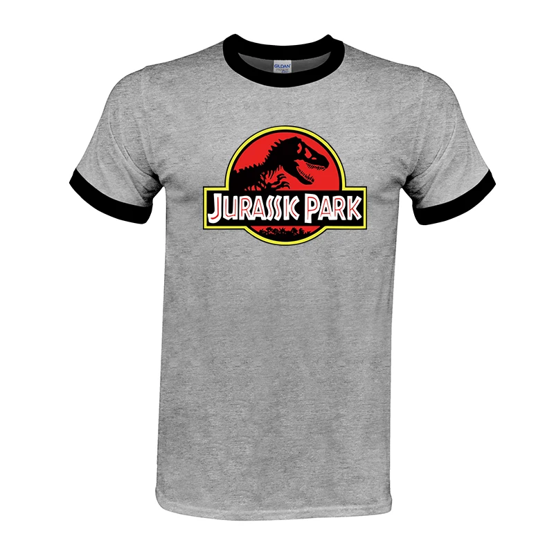 

JURASSIC PARK Print Men T Shirt 100% cotton Casual Funny T Shirt cozy Tops Jurassic World Tees Short Sleeve Free shipping
