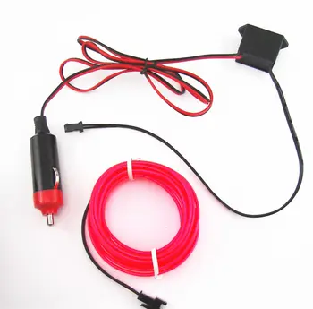 

Pink 6.5ft Panel Gap Neon Light Strip Cold EL OLED Car Atmosphere Interior Trim