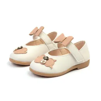 

2019 autumn new Korean little girls shoes bow Princess single shoes soft baby shoes children's Peas kids sneakers