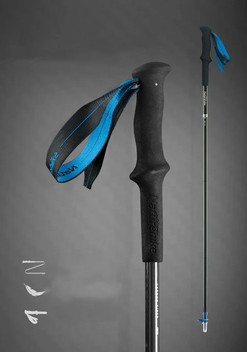 Fibra de Carbono Naturehike Seção Ultraleve Trekking Pólos Aço Tungstênio Bengala Trilha Correndo Caminhadas Alpenstock S153g 4 5 Cheap Bengalas