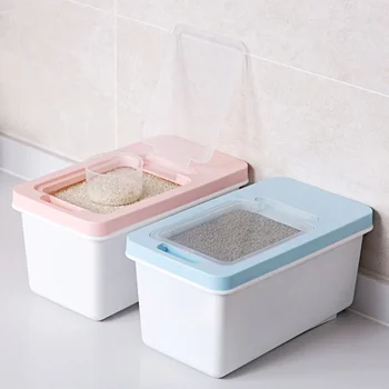 

Moisture-Proof Box Kitchen Food Grain Flour Bucket Insect-proof Rice Bucket Storage Box Noodle Storage Container