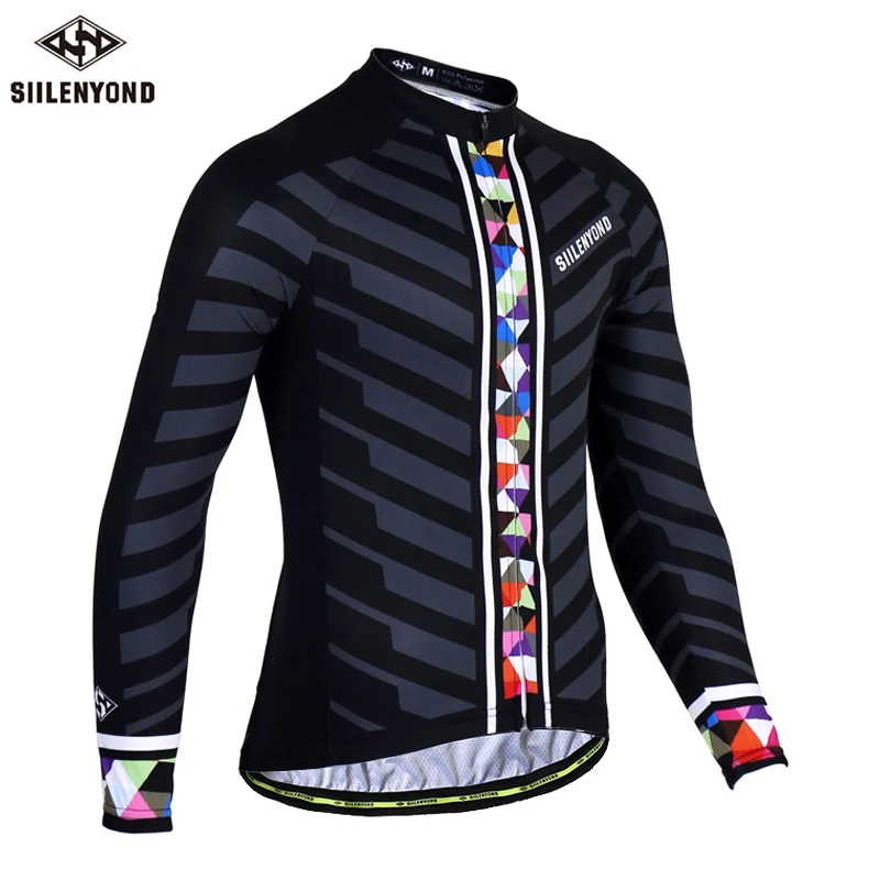 SIILENYOND Pro Велоспорт Джерси с длинным рукавом горный велосипед одежда для велоспорта быстросохнущая дышащая MTB Одежда для езды на велосипеде - Цвет: Cycling Jerseys