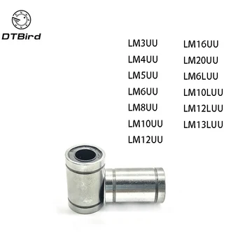 

10pcs/lot LM8UU LM3/4/5/6/8/10/12/16/20UU LM6LUU LM10/12/13LUU Bushing Linear Bearings For Rods Liner Rail Linear Shaft Parts