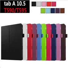 Стиль Litchi кожаный откидной чехол с подставкой Tab A 10,5 дюймов чехол для планшета для samsung Galaxy Tab A 10,5 T590 T595 SM-T590 чехол