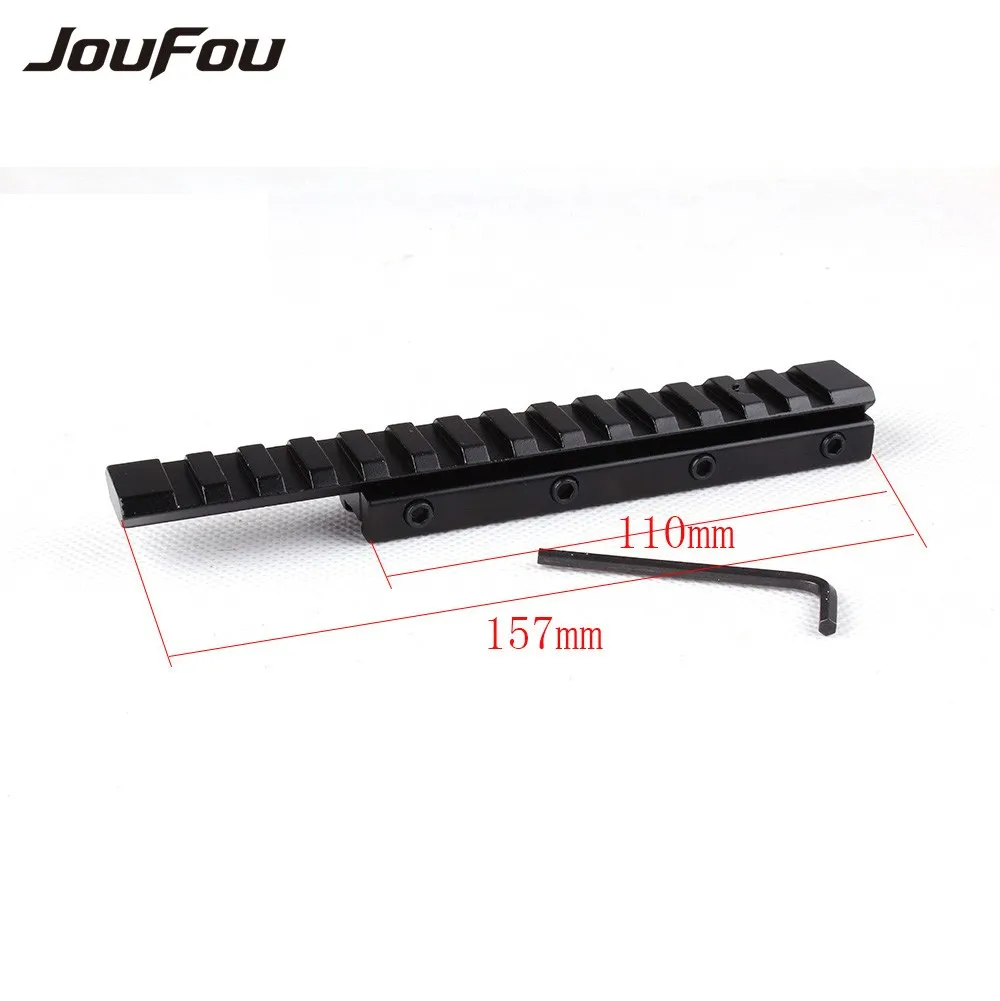 JouFou High quality Dovetail Weaver Picatinny Rail Adapter 11mm to 20mm Tactical Scope Extend Mount Adapter for Hunting (1)