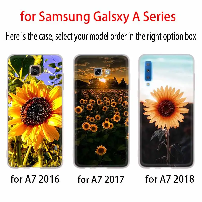 Чехол с летним подсолнухом для Samsung Galaxy A10/A30/A40/A50/A70 A9 A8 A6 a7 2018 A3 A5 2017 2016 мягкий чехол