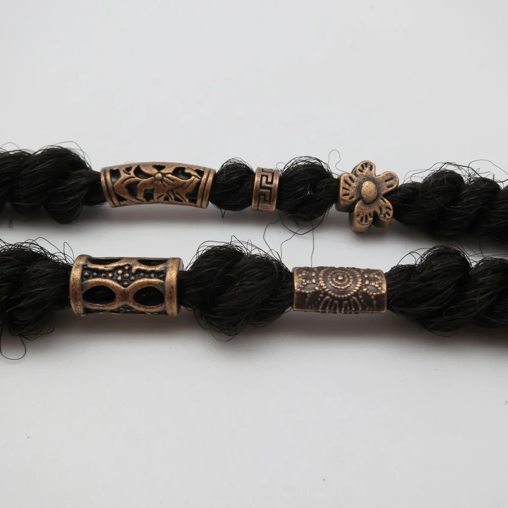 5 шт. упак. красная медь стилей заколка для волос dread dreadlock бусины кольца трубка