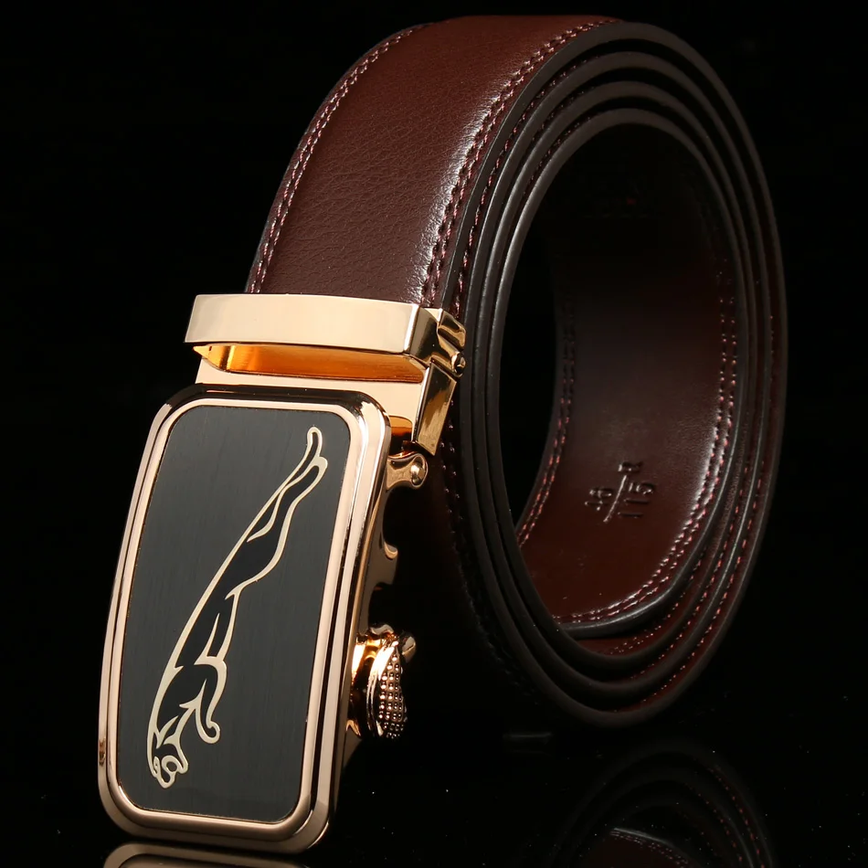 Ikat Pinggang Pria Kulit Asli Mewah Jaguar Desainer MUSENGE untuk