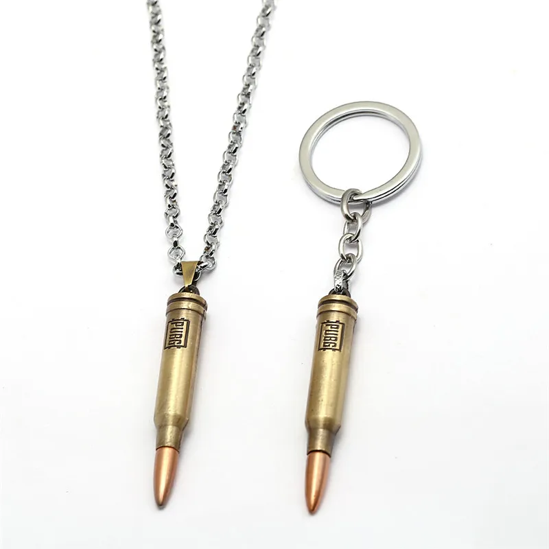 

New Pubg Keychain Metal PUBG Gun Bullet 7.62x67mm Tip Key Rings Link Chain Pendant For Men Souvenir Jewelry Chaveiro Kolye