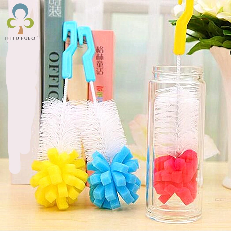 High quality Long Handle Sponge Wash Cup Brush Bottle Cleaning Brushes