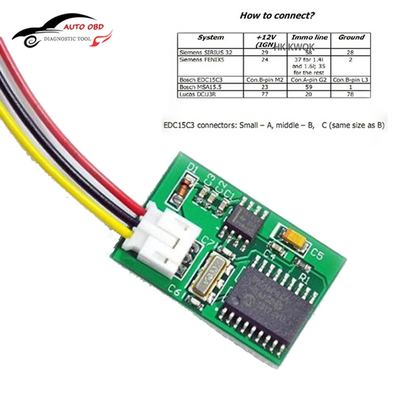 Высокое качество для эмулятор Renault Immo модуль иммобилайзера EDC15C3 DCU3R MSA15 SiriuS32 Fenix5 диагностический инструмент