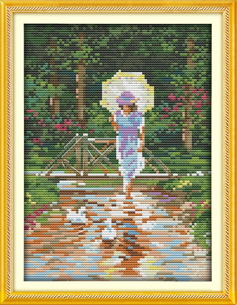 

Cherry (2) cross stitch kit food aida 14ct 11ct count print canvas hand sew cross-stitching embroidery DIY handmade needlework