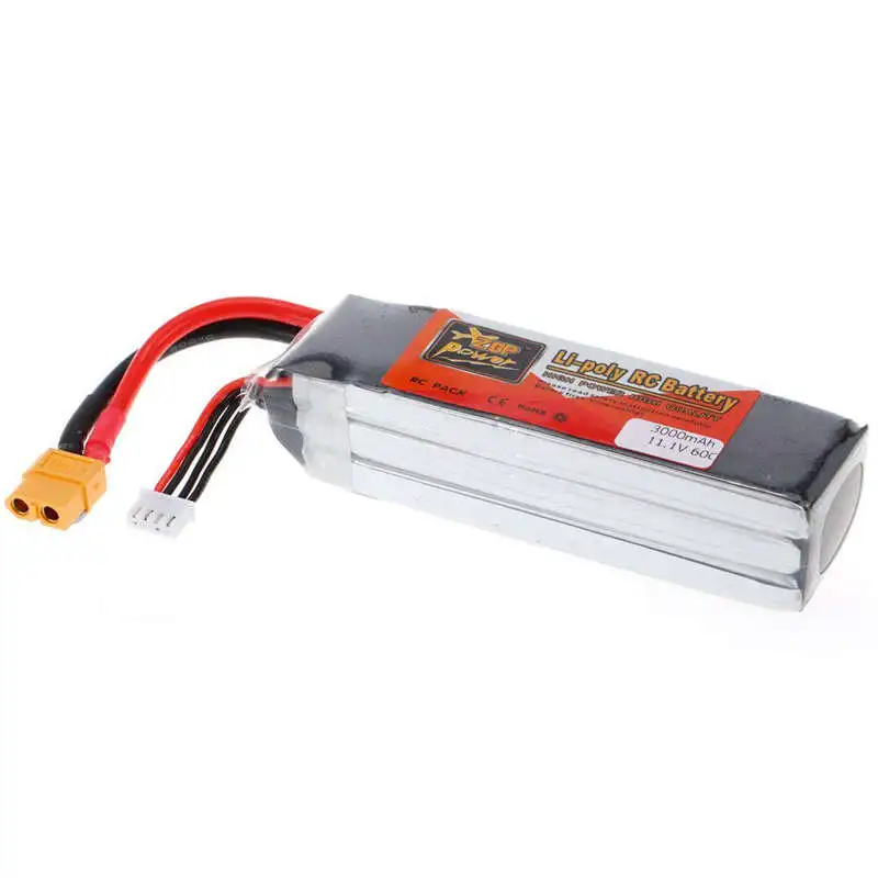 

ZOP POWER 3S 11.1V 3000mah 60C High Rate XT60 Plug Lipo Battery For F330 350 450 FPV Quadcopter RC Car Boat