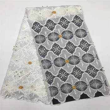 X121-10 White Allover Rhinestones Design African Wedding Lace Embroidered Nigeria Net Lace Fabric X121-10 White Allover Rhinestones Design African Wedding Lace Embroidered Nigeria Net Lace Fabric